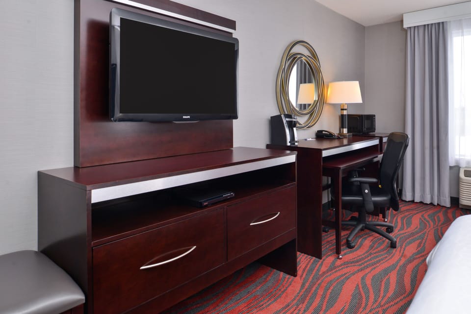 In-room safe, desk, iron/ironing board, free cribs/infant beds