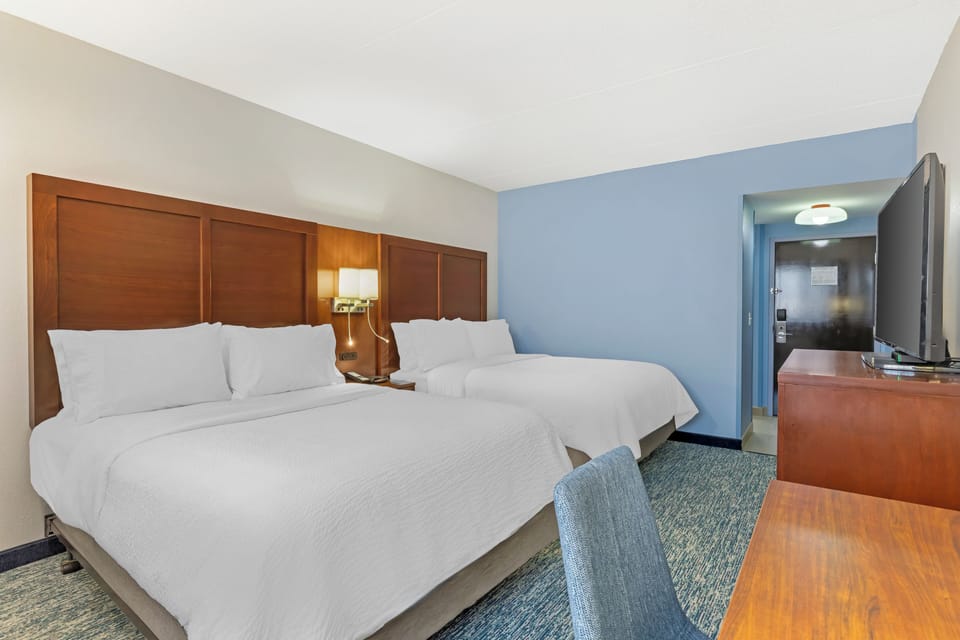 Standard Room, 2 Queen Beds (Bath/Shower Combo) | Desk, blackout drapes, soundproofing, iron/ironing board