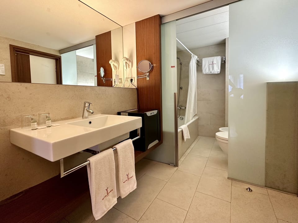 Basic Double Room | Bathroom | Hair dryer, towels, soap, shampoo