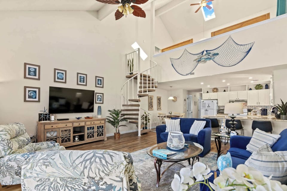 Open Concept Living Space With All The Coastal Vibes