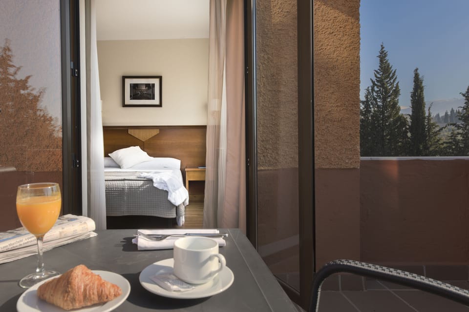Standard Double Room, 1 Queen Bed, Terrace | Minibar, in-room safe, desk, laptop workspace