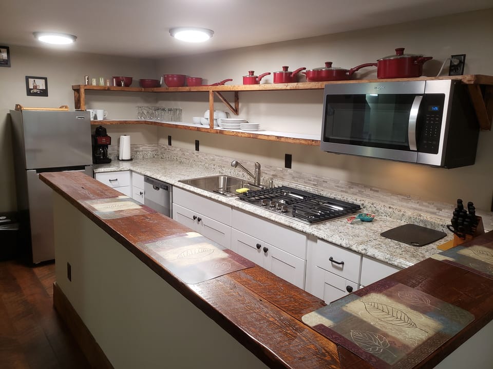 Kitchen with dine in bar