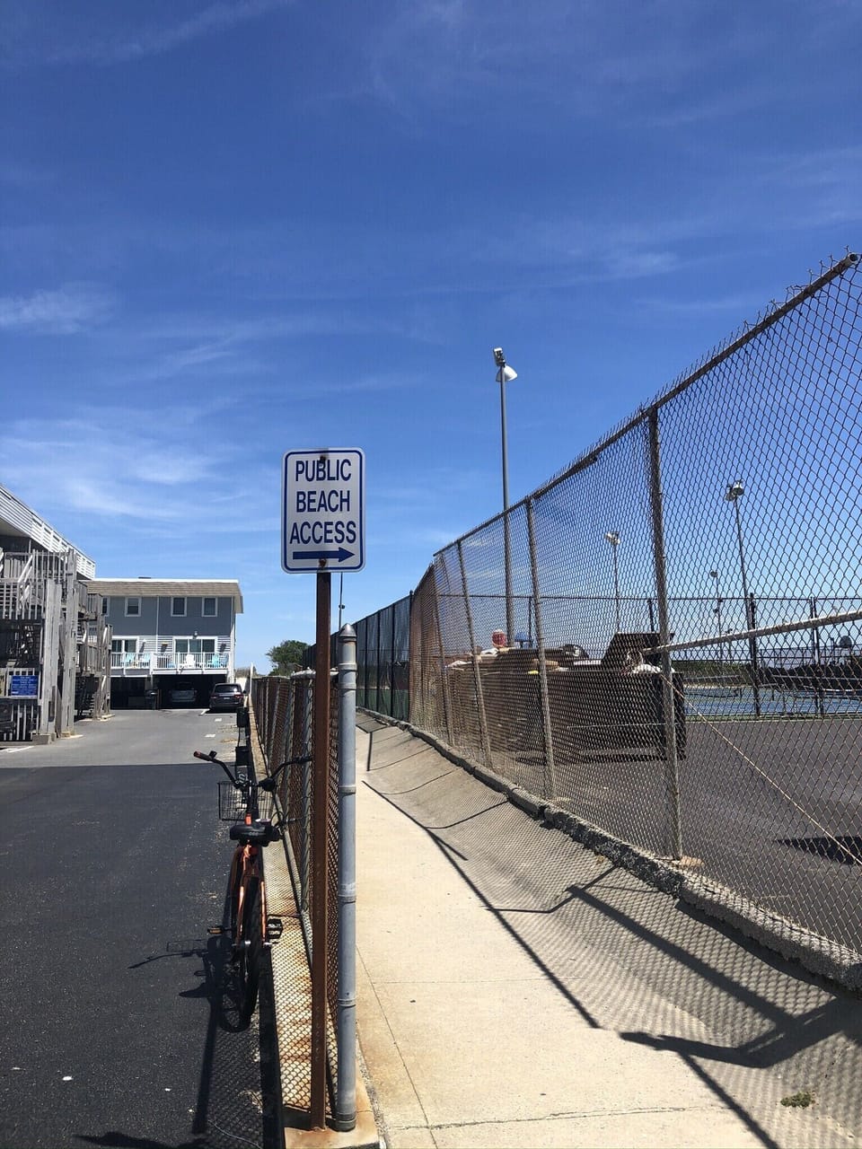 Walking distance to public beach access