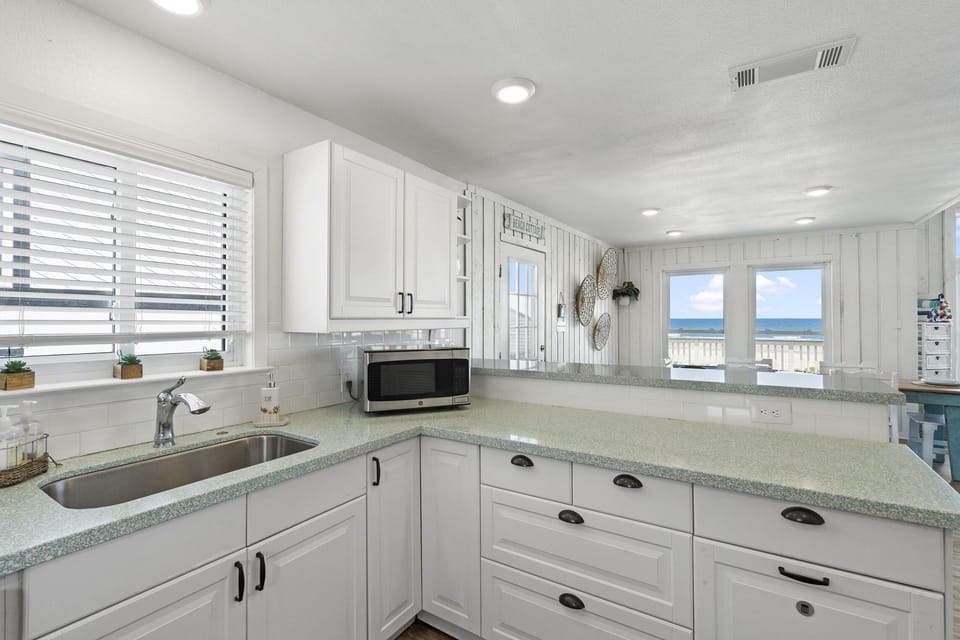 Enjoy the ocean views while preparing your meals.