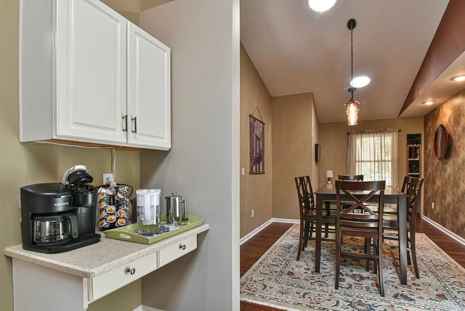 Coffee station and dining room