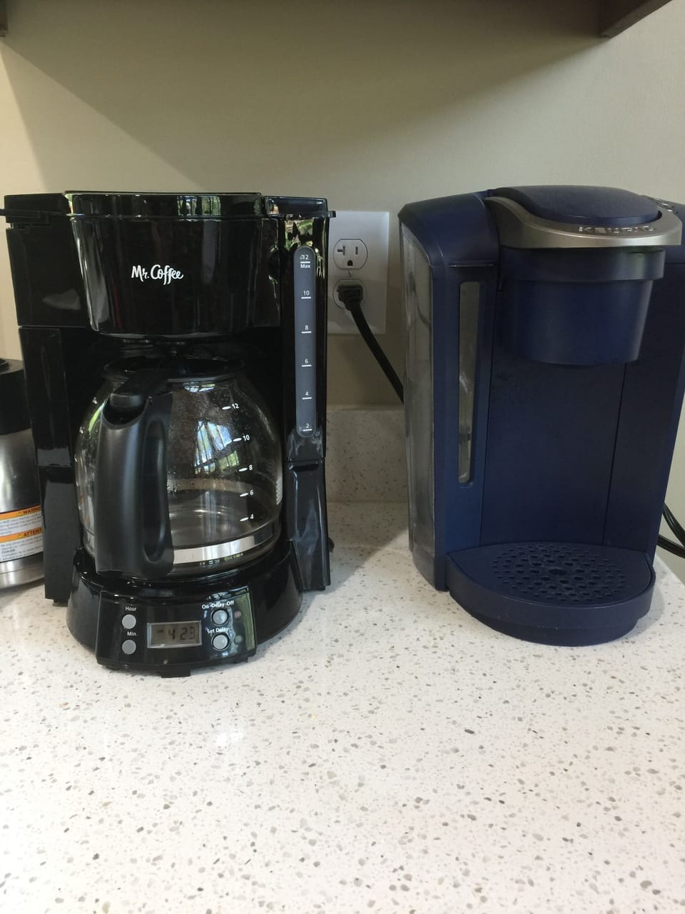 Regular coffee pot and Keurig available 