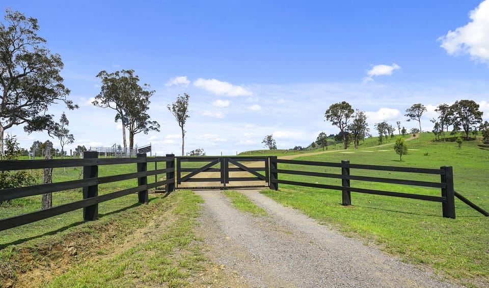 Front gate. Gate no longer req to be closed as cattle grid now installed 