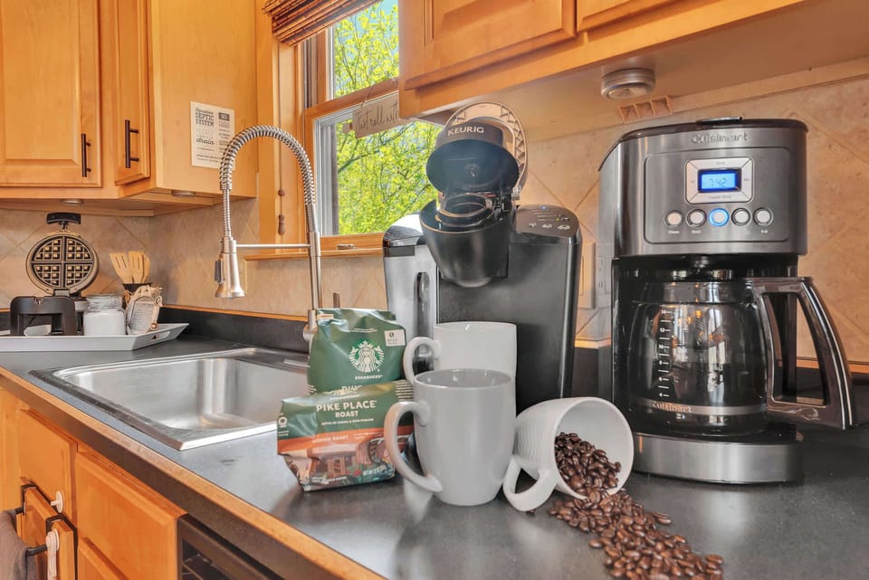 Keurig and Drip Coffee Available plus Waffle Maker!