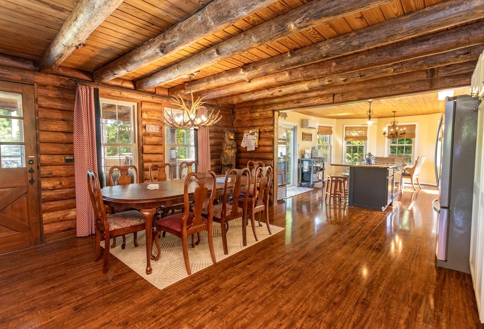 Dining room and kitchen