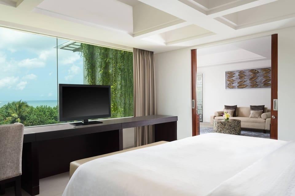 Junior Suite, 1 Bedroom, Ocean View | 1 bedroom, premium bedding, in-room safe, desk