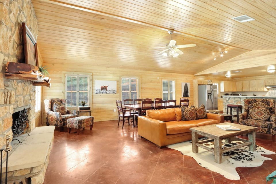 Open living space off the foyer