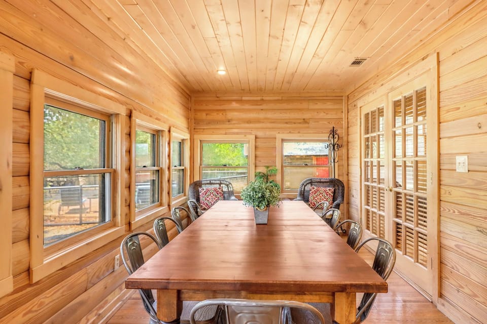 Seating for eight at the table