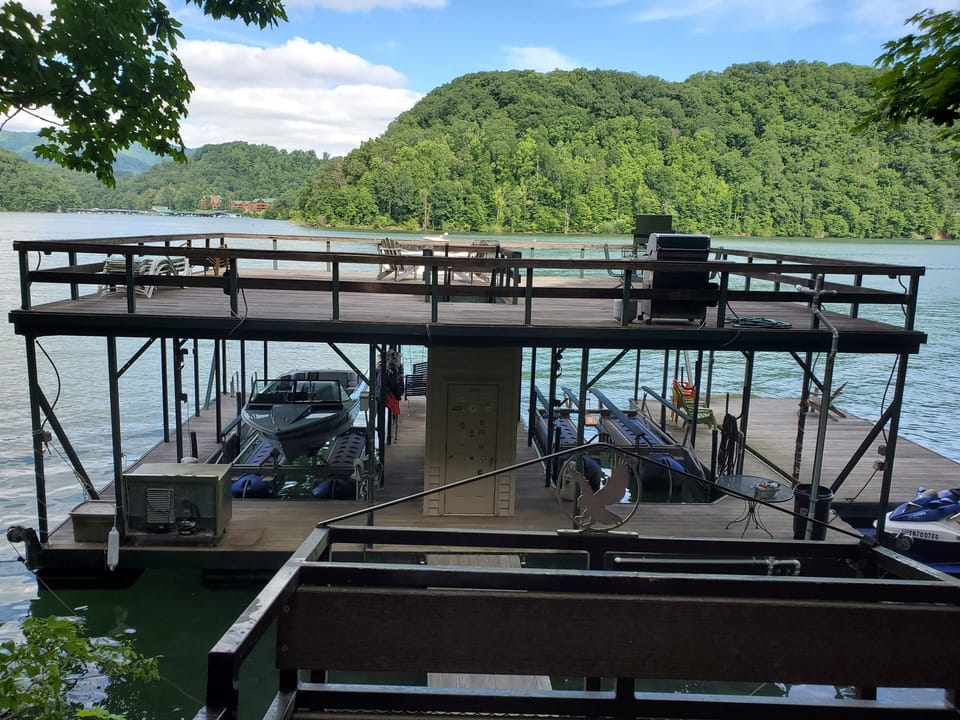 *Grill on dock is not provided. Grill IS provided on patio by house.