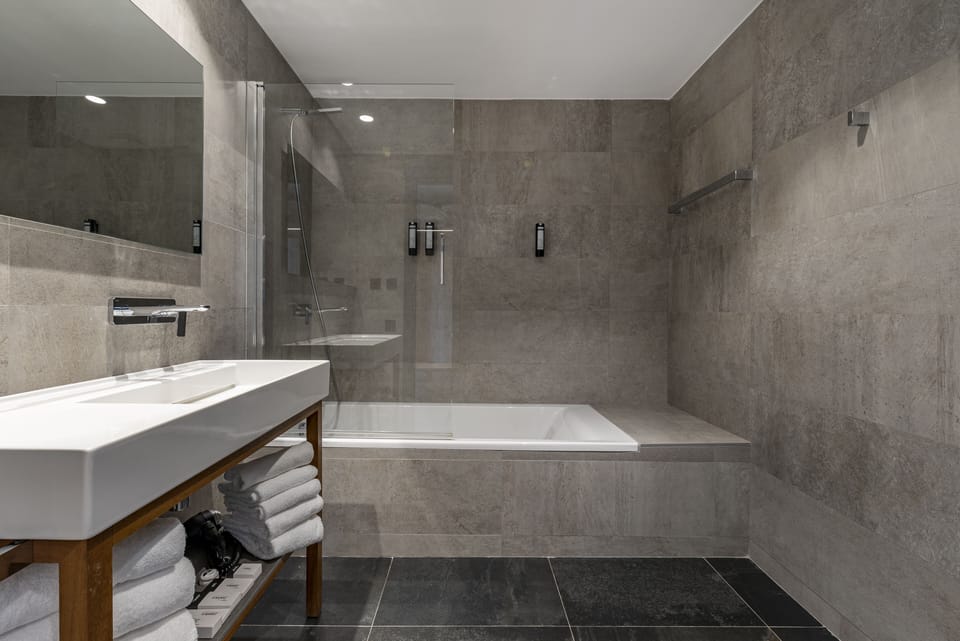 Hair dryer, towels