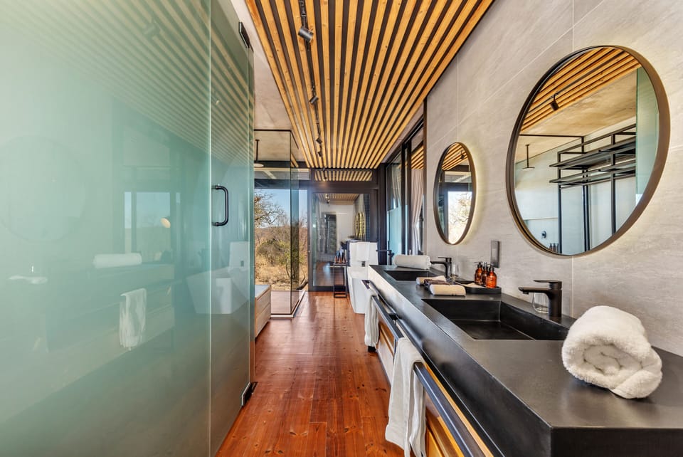 Luxury Suite, Private Pool | Bathroom | Separate tub and shower, deep soaking tub, free toiletries, hair dryer