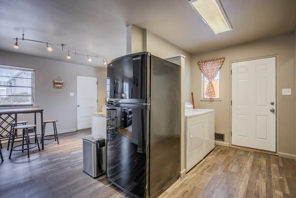 With access to the private backyard