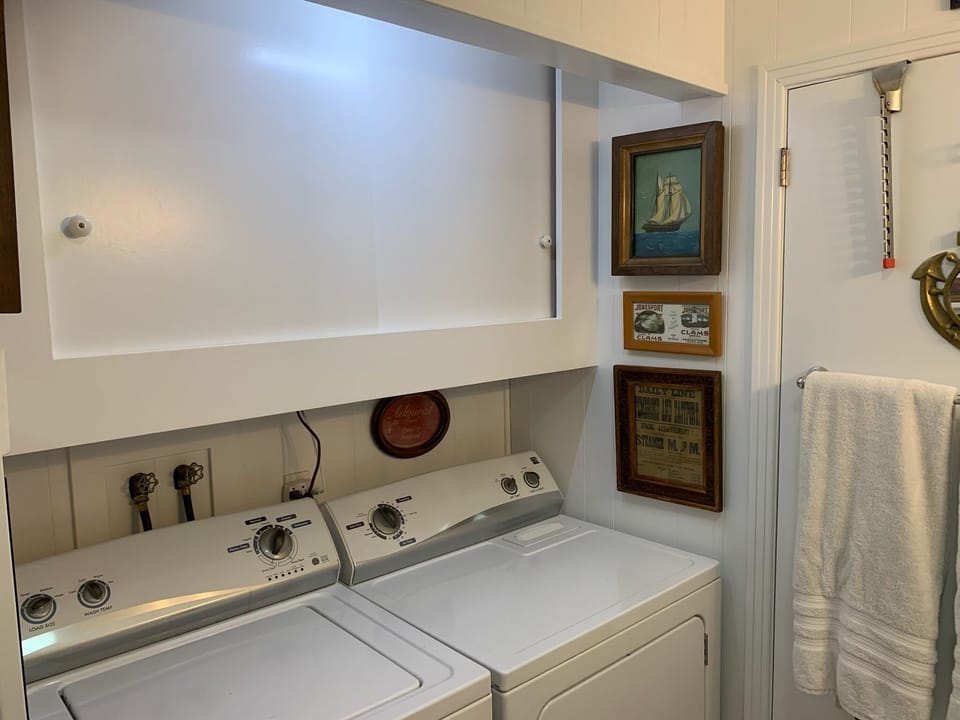 Laundry area at Whale of a View Cottage