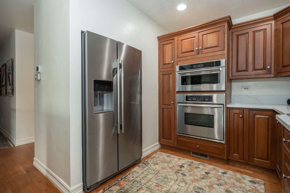 You'll love the new stainless steel appliances in the kitchen
