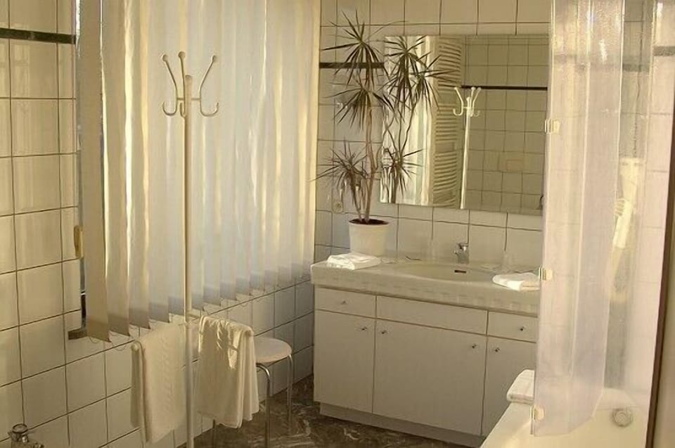 Studio | Bathroom | Shower, hair dryer, towels