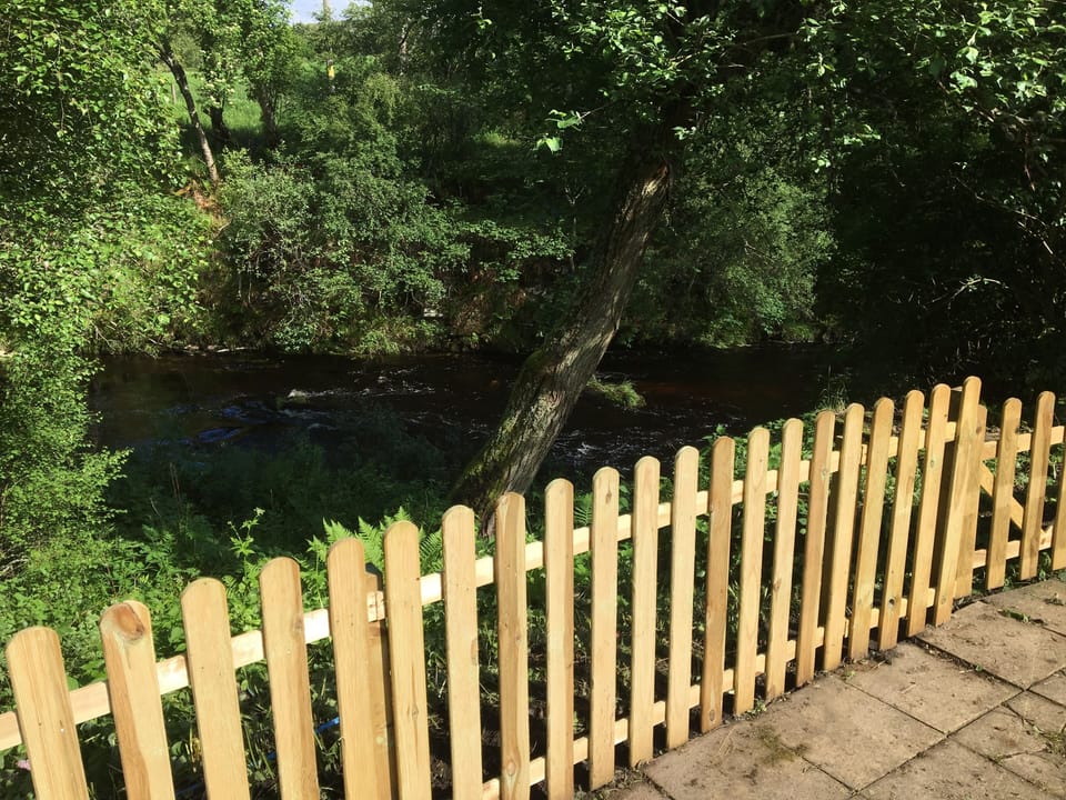 View of the rivet Livet from the garden 