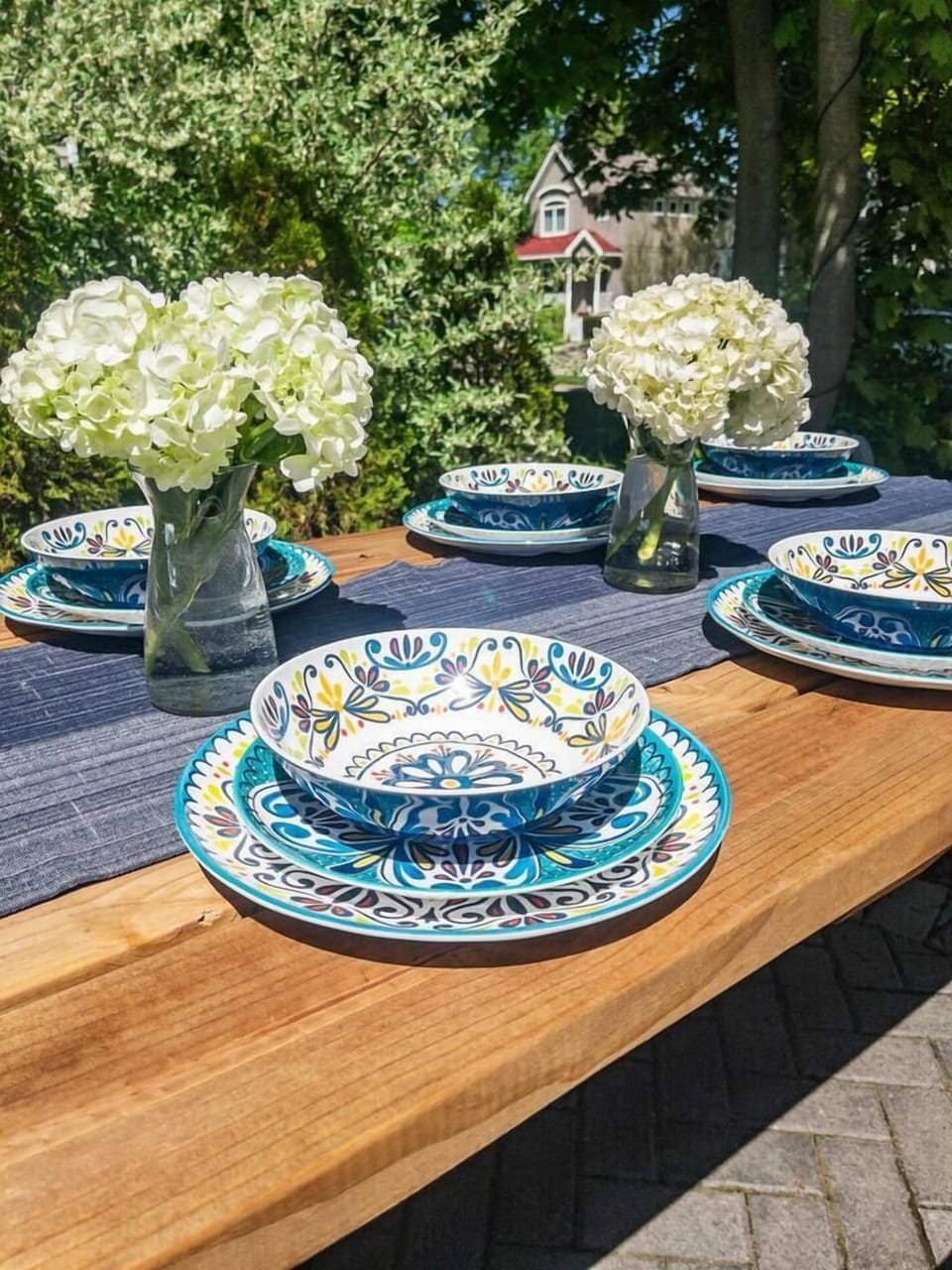 Experience the charm of this cottage two blocks from Lake Michigan over a outdoor meal with loved ones on our colorful dinnerware! 