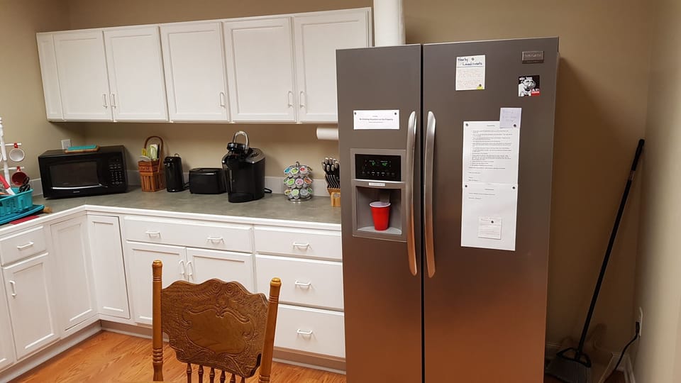 kitchen is stocked with all the essentials.