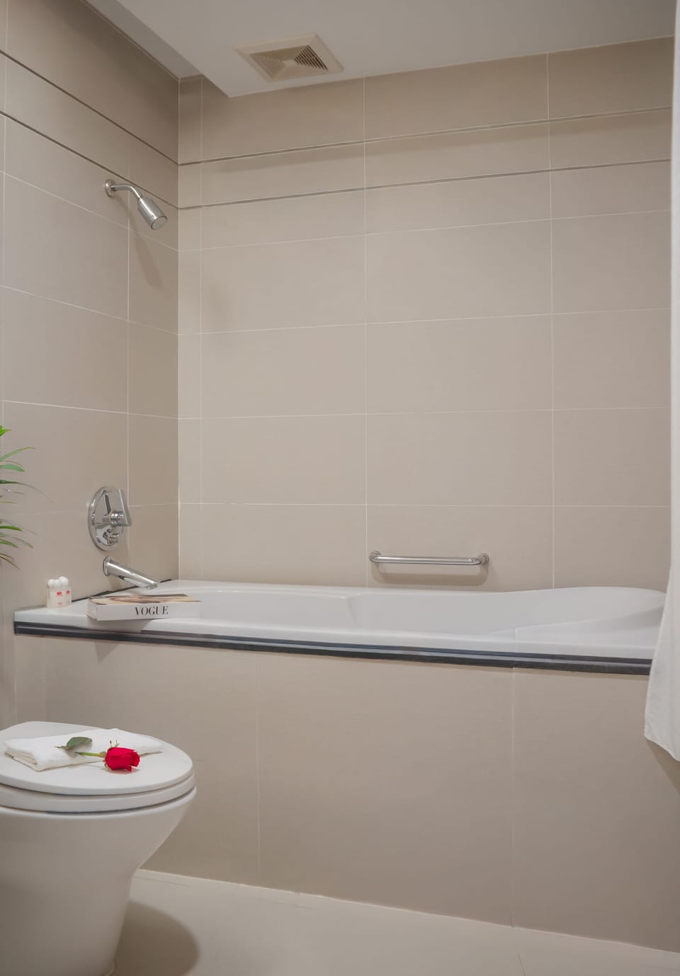 Free toiletries, hair dryer, towels