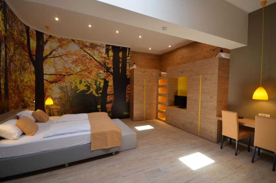Select Comfort beds, in-room safe, blackout drapes, soundproofing