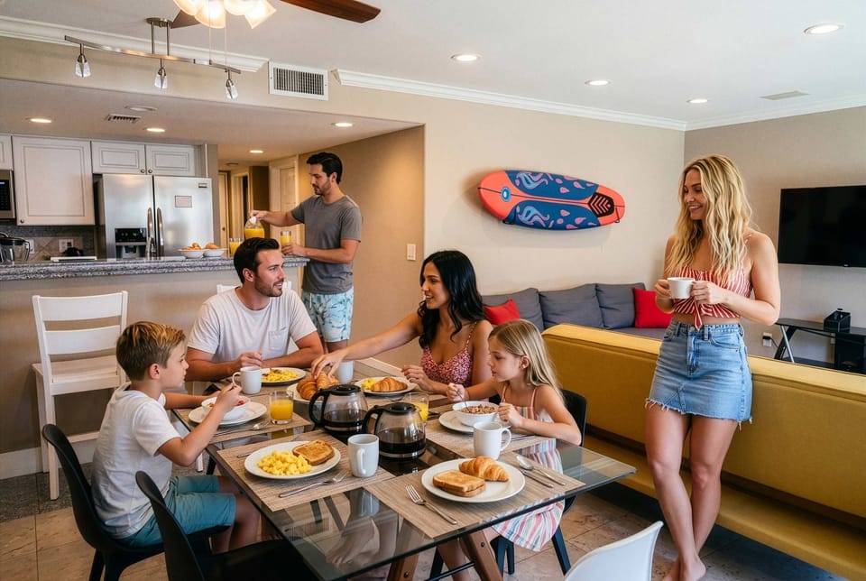 Have breakfast, lunch, and dinner at our Newport Beach designed separate dining area.