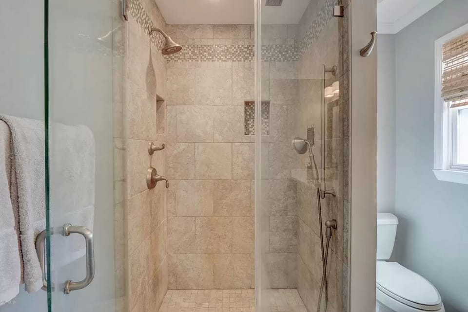 Master bathroom shower. 