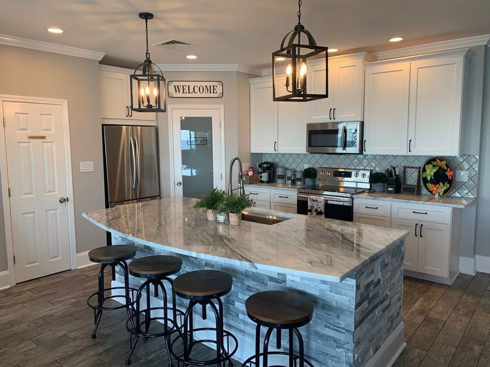 Beautiful kitchen with large island