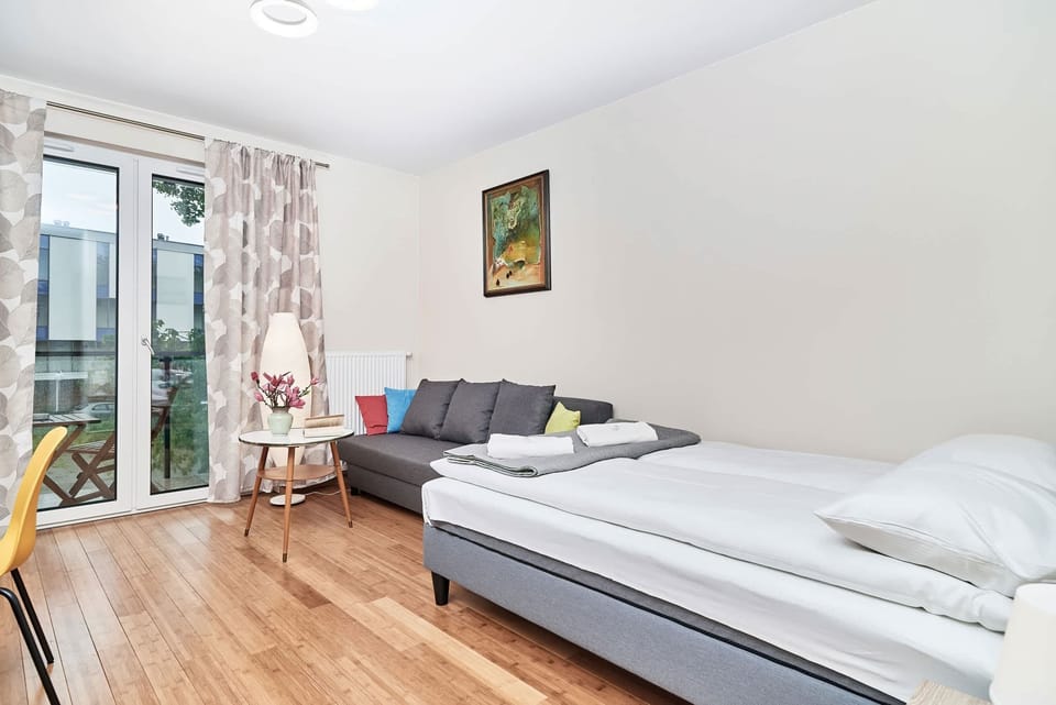 The living area offers a perfect blend of comfort and modern style. 