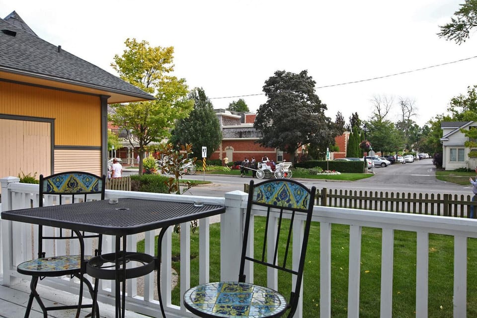 View of King Street from front porch of The White House Vacation Rental in Old Town Niagara-on-the-Lake