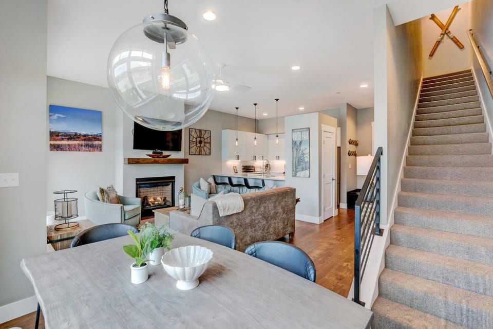Main living open to fantastic dining area