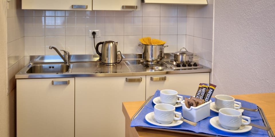 Superior Apartment, Kitchen | Private kitchenette | Fridge, stovetop, coffee/tea maker, electric kettle