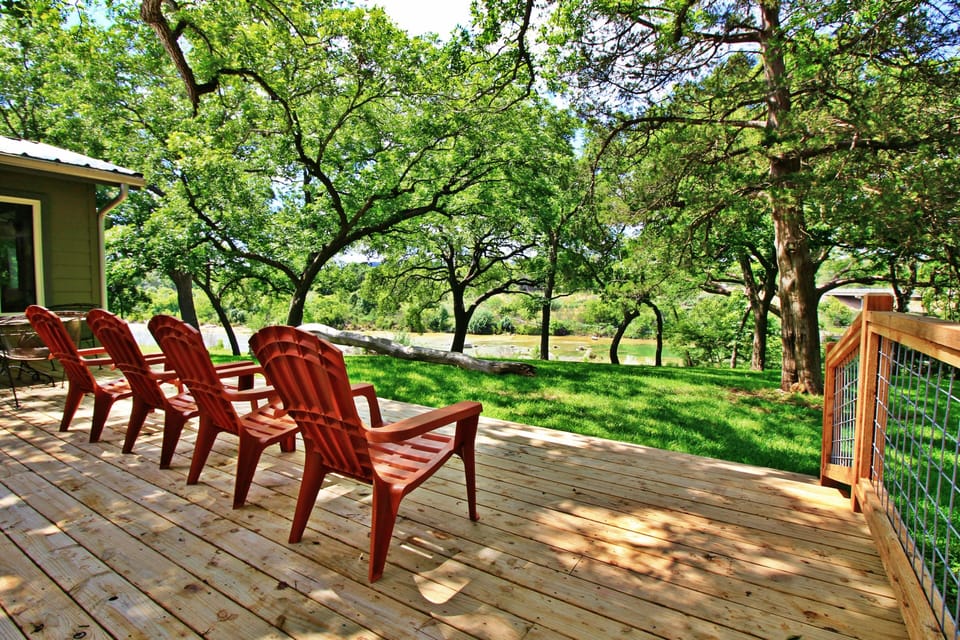 Deck overlooking the river
