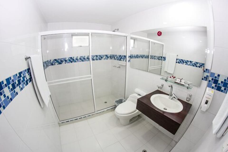 Standard Double Room, 1 Queen Bed | Bathroom | Shower, free toiletries, towels, soap