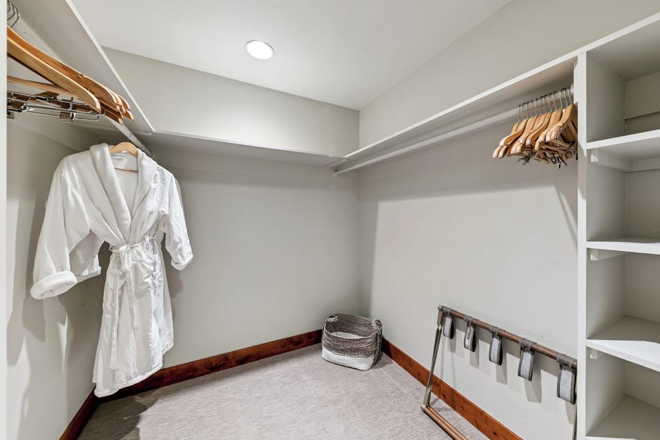 Spacious walk-in closet in the primary suite—plenty of room to unpack and feel right at home