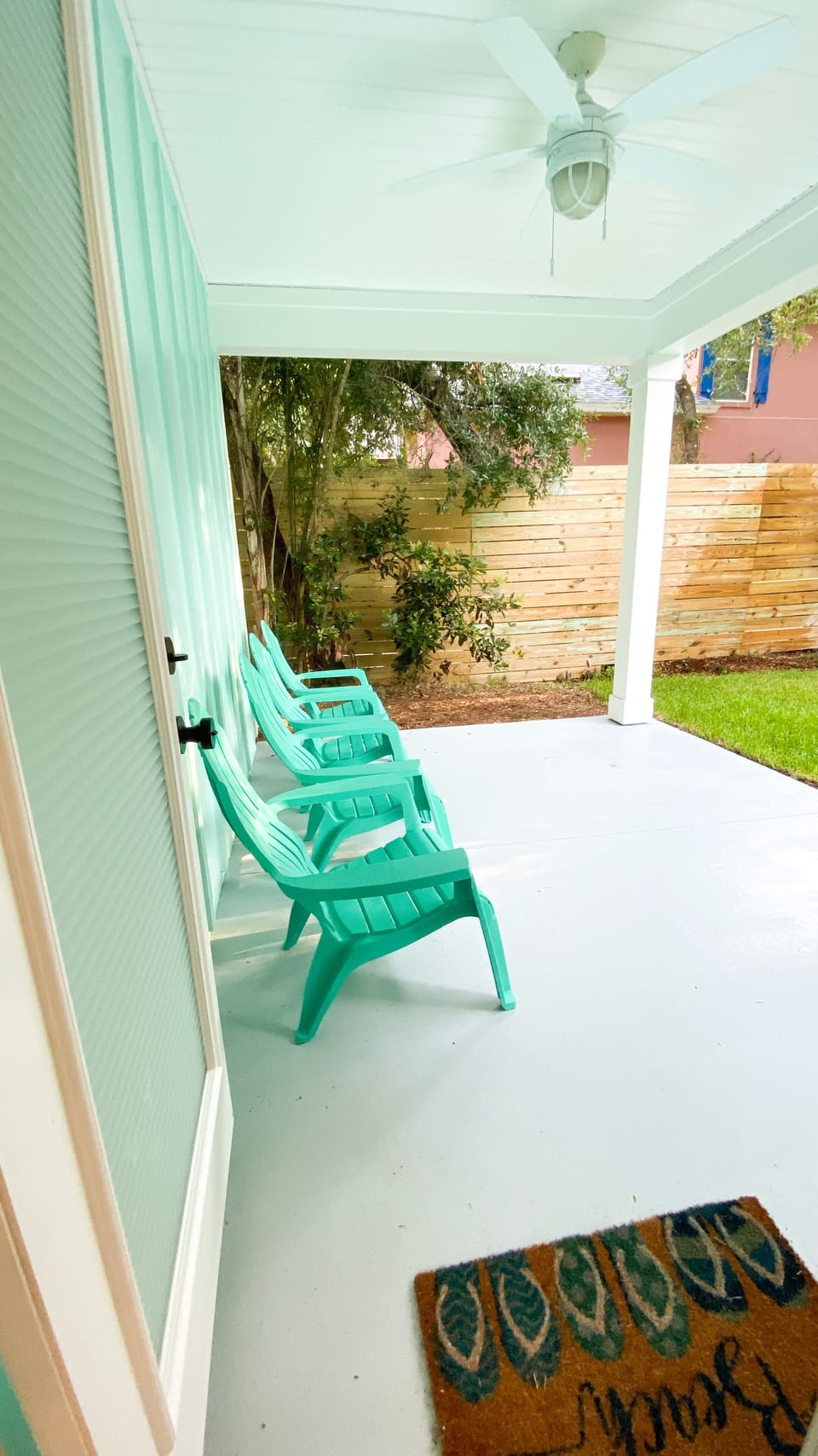 Back patio (Only partial fencing) 