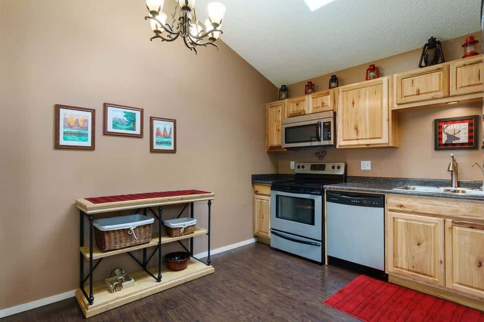 Newly remodeled kitchen with all you will need to prepare your meals for family and firends
