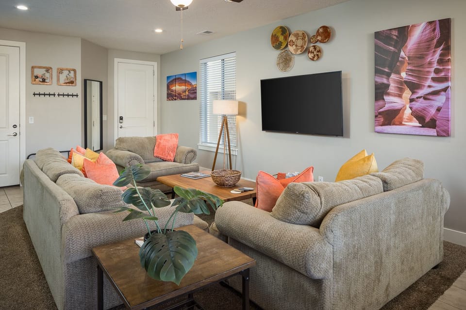 Family Room / Spacious Living Room Area with 55 inch LCD TV