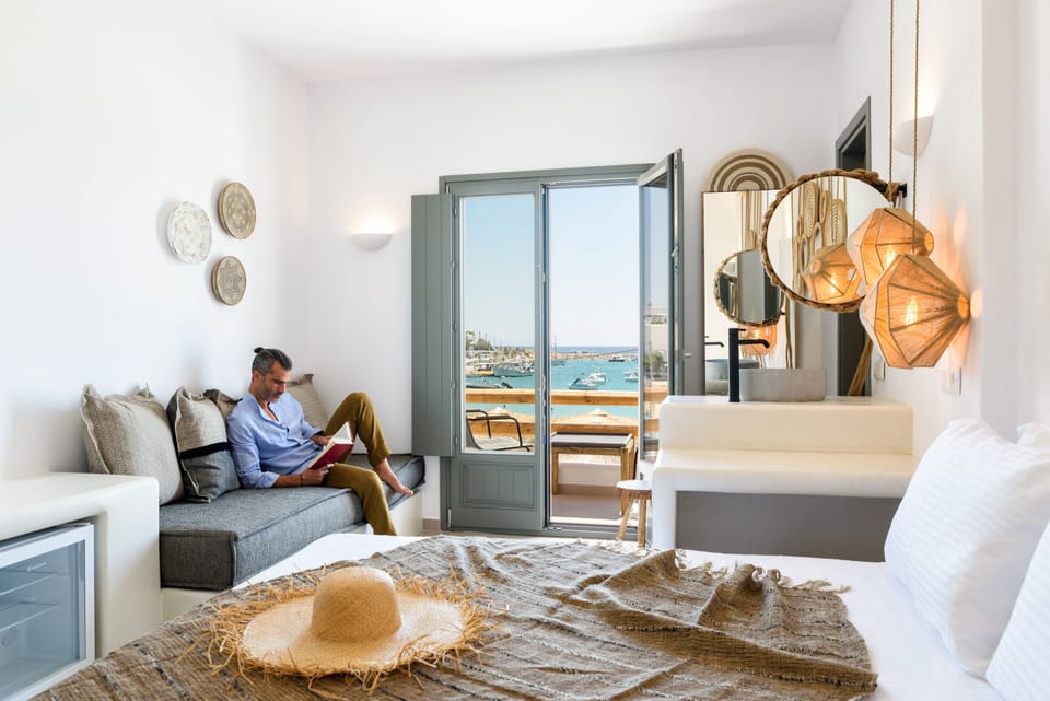 Deluxe Double Room, Sea View | Egyptian cotton sheets, premium bedding, down comforters