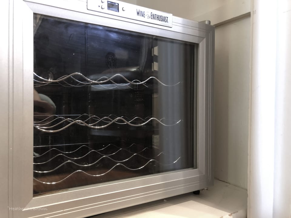 Take advantage of the wine chiller so that you can have some wine with your family dinner