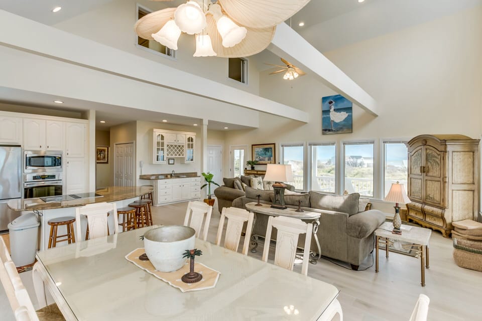 Dining and living areas