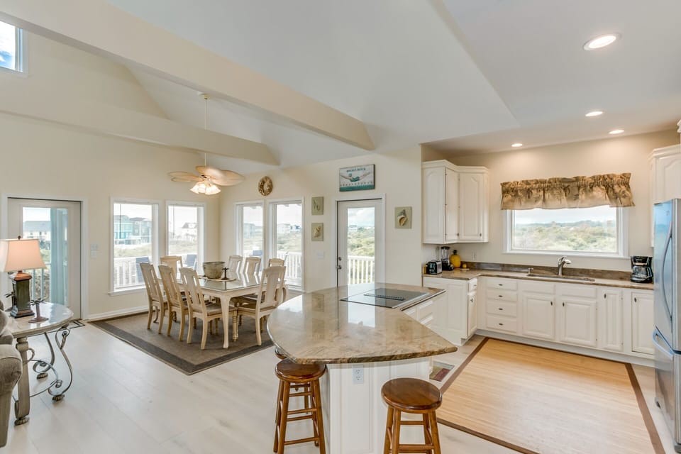 Kitchen and dining areas