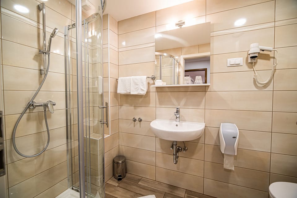 Room (Family suite) | Bathroom | Shower, towels