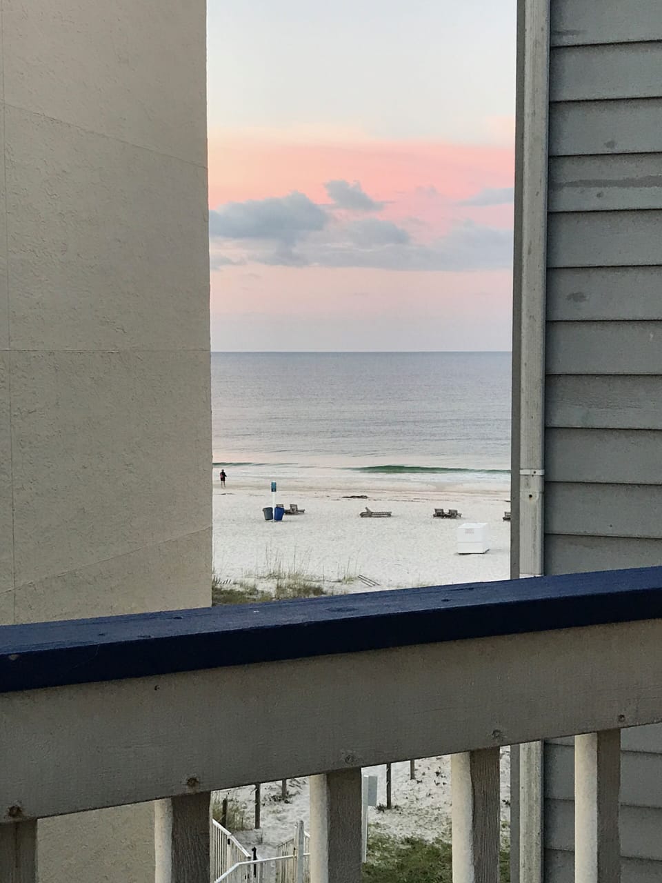 Balcony view of the beach