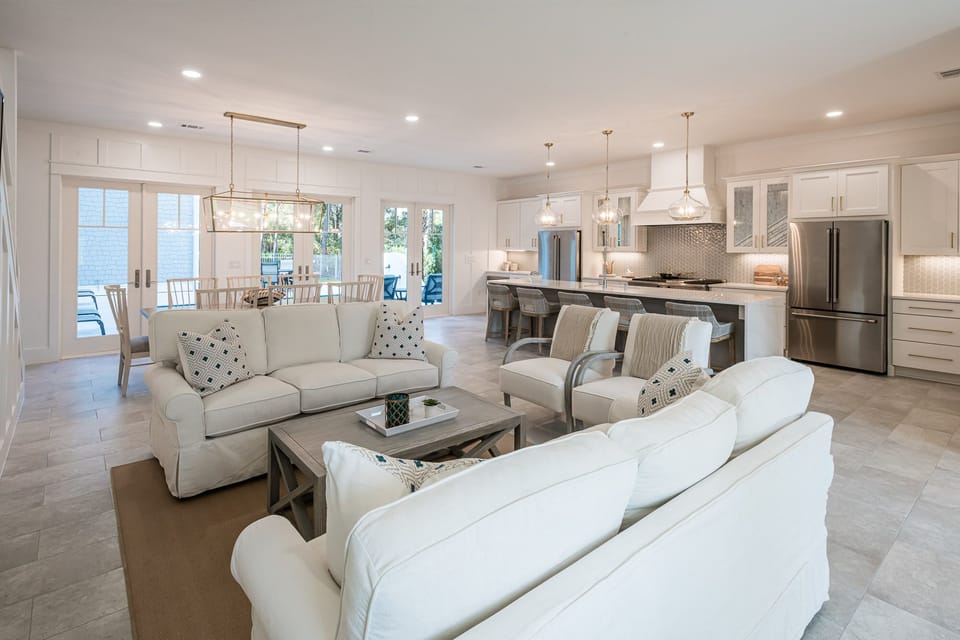 Gone Coastal - Seacrest - First Floor - Living Area and Kitchen