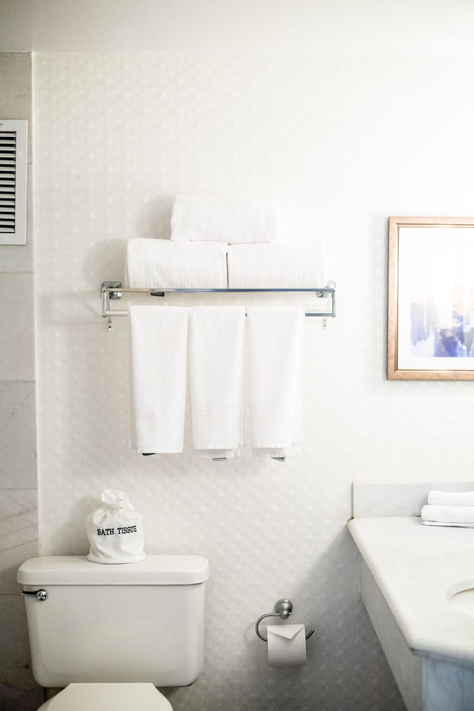 Combined shower/tub, eco-friendly toiletries, hair dryer, bathrobes