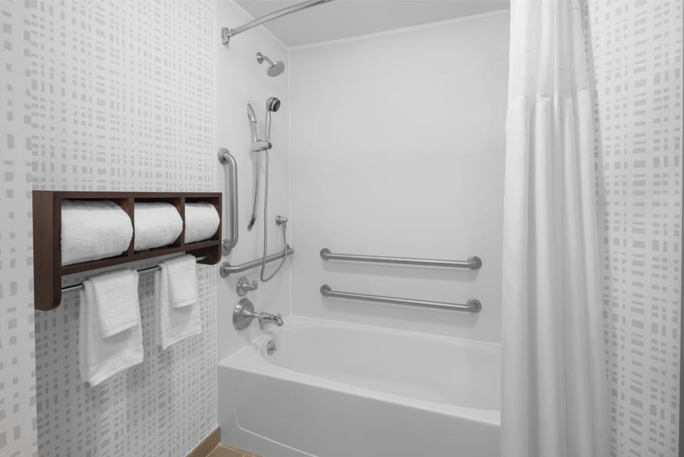 Free toiletries, hair dryer, towels